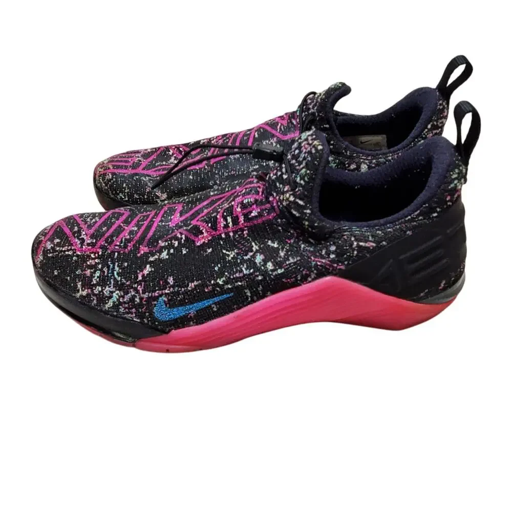 Nike Sneakers Shoes Womens 10 Athletic React Metcon AMP Black Pink CT9155-063